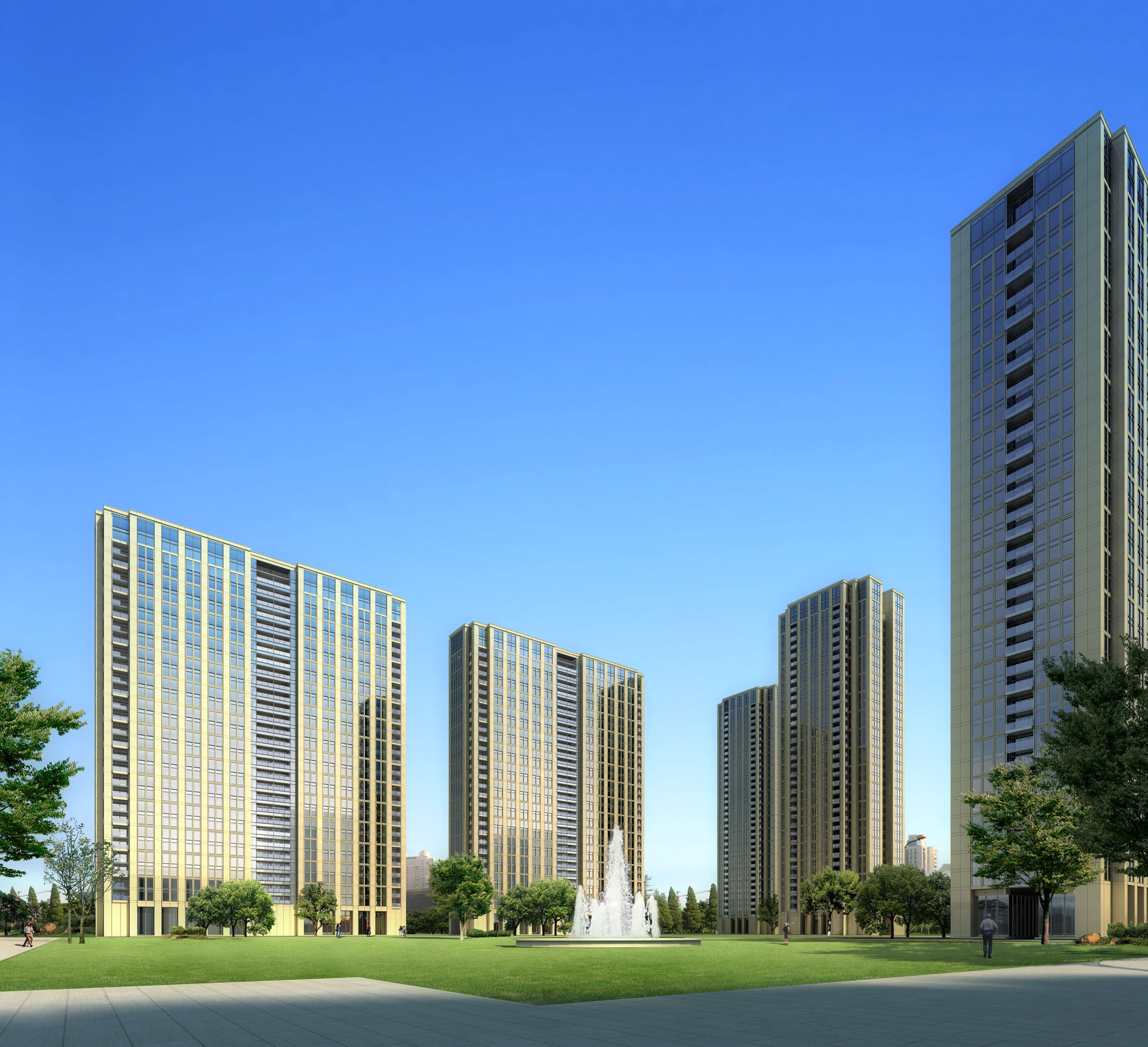 3D Renderings of Architectural Presentation Perspectives In Layered Photoshop PSD With Free Sample For Downloads - Modeled with 3DsMax And Vray