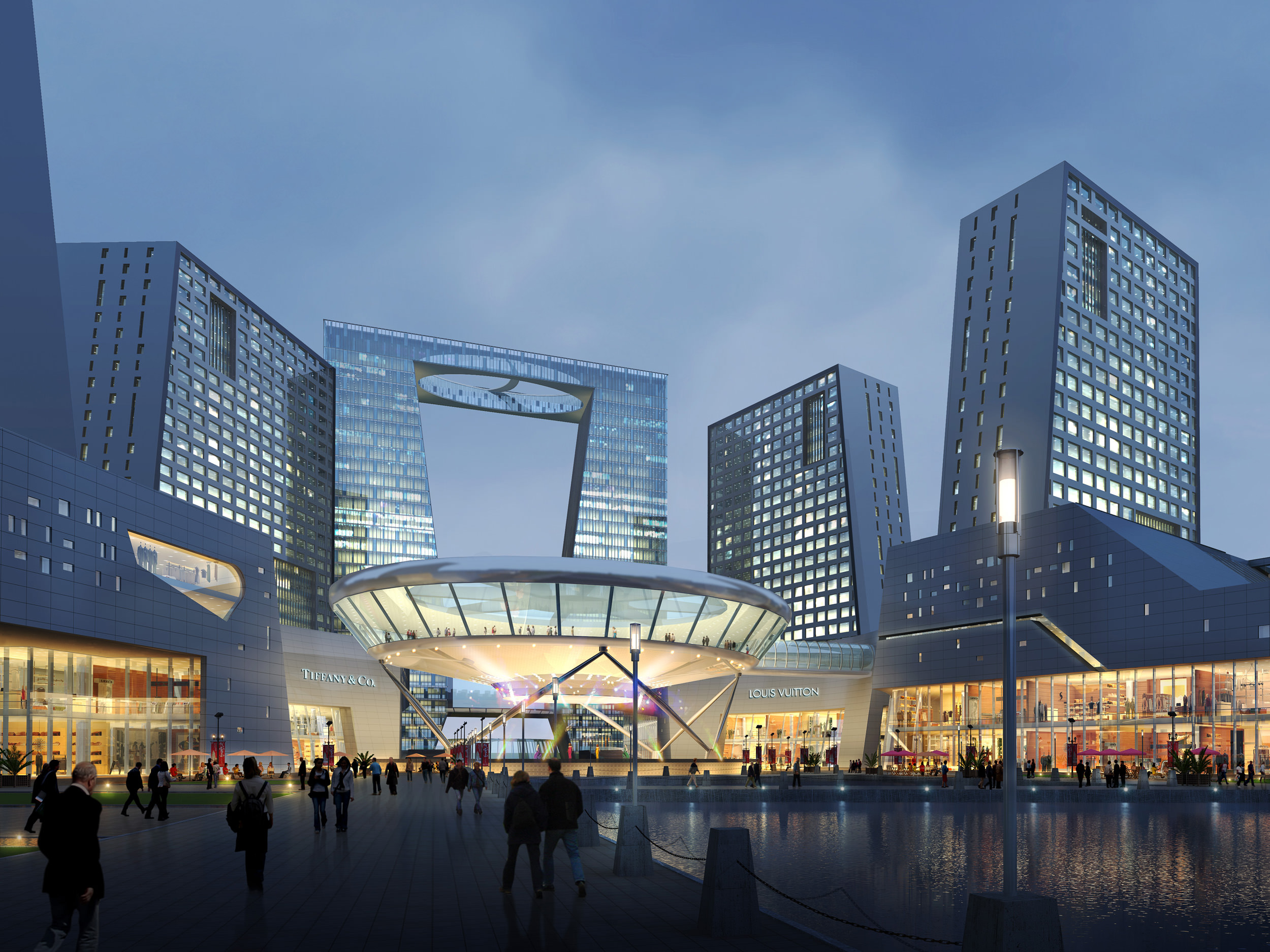 3D Renderings of Architectural Presentation Perspectives In Layered Photoshop PSD With Free Sample For Downloads - Modeled with 3DsMax And Vray